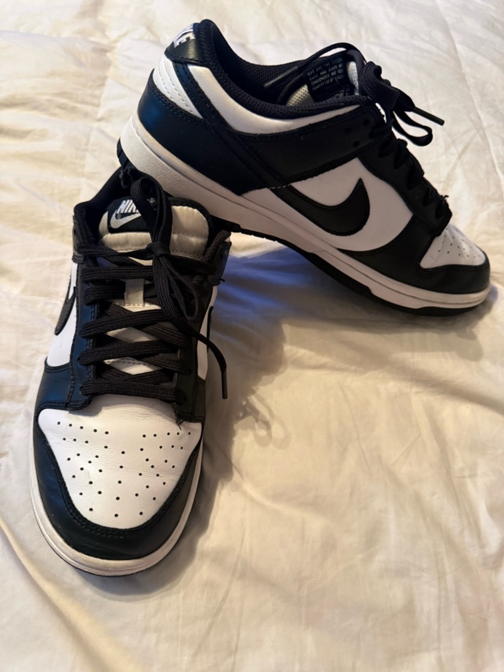 Nike Dunks panda Women’s  Black/White Low-Top Casual Sneakers Sz 8.5